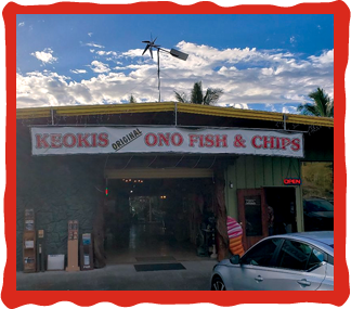 Voted the best fish and chips in Kailua-Kona, Hawaii-Keoki’s South Kona Grindz Ono Fish And Chips